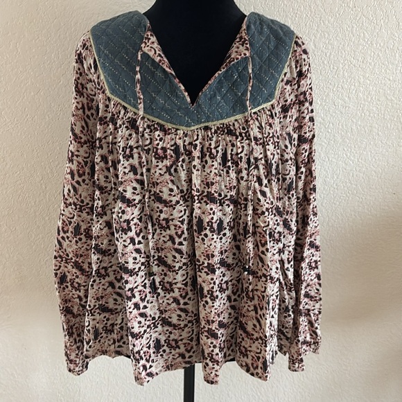 Scotch & Soda Voyage Vagabond Metallic Flowy Blouse 0049 - Picture 2 of 9